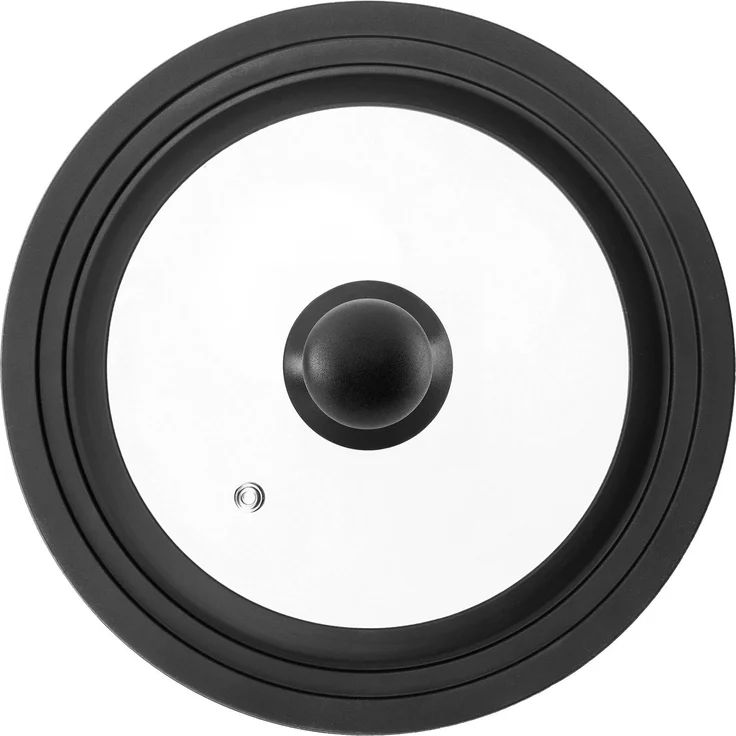 KADAX Universaldeckel 16/18/20 cm, Universal Deckel für Töpfe & Pfannen, Pfannendeckel, Glasdeckel mit Silikonrand und Dampfloch, Topfdeckel (Schwarz) – Bild 6