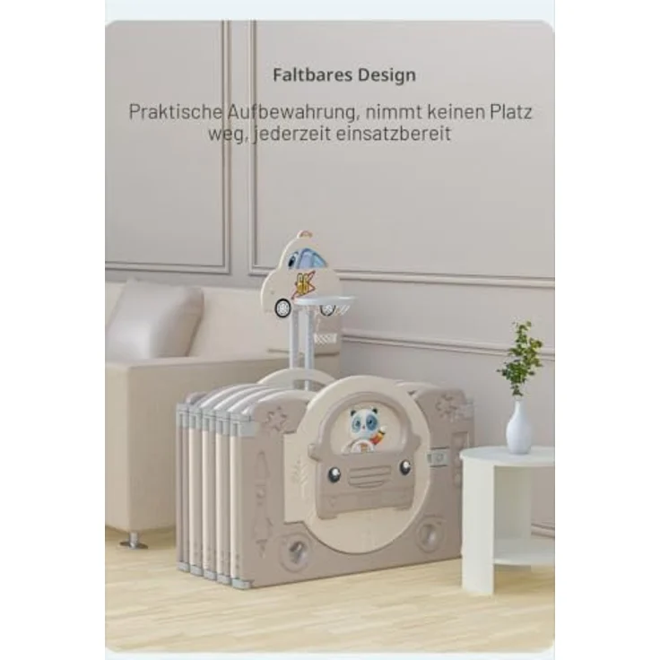 Magic ZC Laufstall Baby, Großer Laufgitter Baby, Laufstall Faltbar für Drinnen Draußen, Kinderaktivitätszentrum Spielhof Spielplatzpark für Kinder mit Antikollisionsschaum (Y 14+2 Combo) – Bild 8