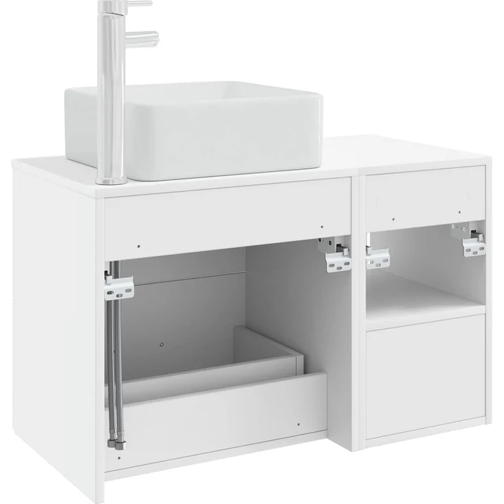vidaXL Badezimmerschrank-Set 2 stk. Weiß 83 x 35 x 80 cm Holzwerkstoff 3403896 – Bild 6