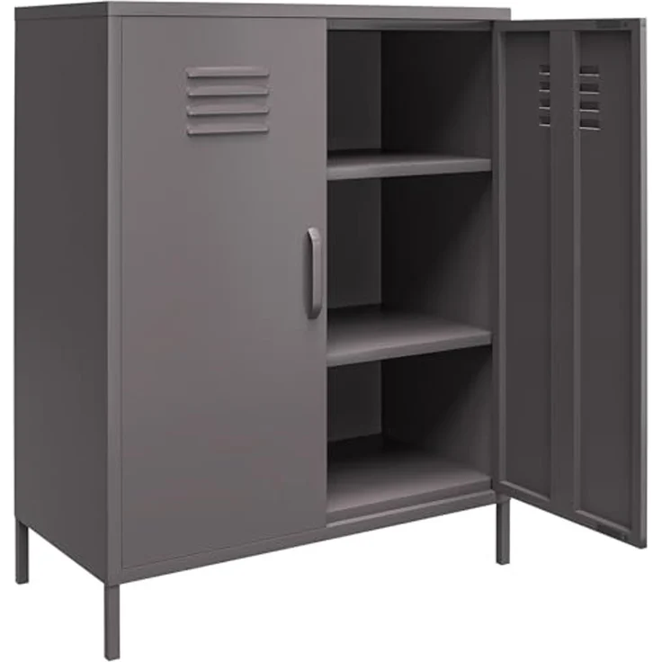 loft24 Mehrzweckschrank Bradford Spind Schrank aus Metall, 2 Türen – Bild 5
