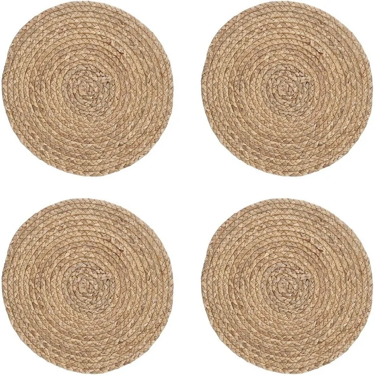 Zeller Present Platzset, (Set, 4-St), Wasserhyazinthe, Ø 38 cm