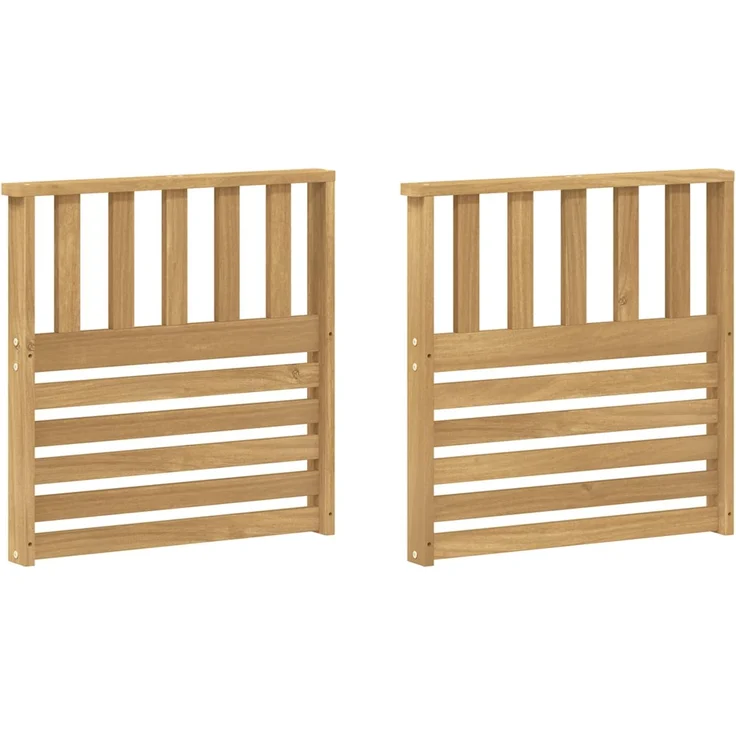 vidaXL Armlehnen Modul 2 stk. Weiß 60 x 6 x 61 cm Massivholz Akazie 901523 – Bild 2