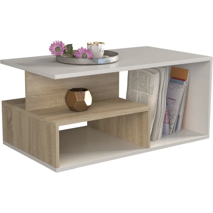 TOPESHOP COUCHTISCH PRIMA SON Schichtholz (H 43 x T 51 x B 90 cm)