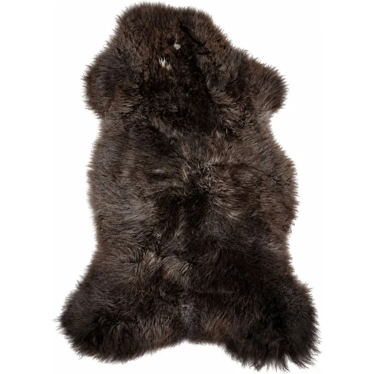 Provellus Schaffell Dunkelbraun Unikat 104-084, Weiches Naturfell, 112 cm, Dunkelbraun / Braun, 112x66 cm