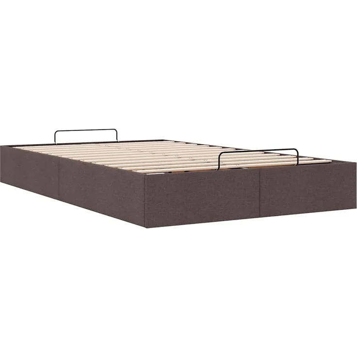 vidaXL Ottoman-Bett ohne Matratze Dunkelbraun 120x190 cm Stoff 3310864 – Bild 5
