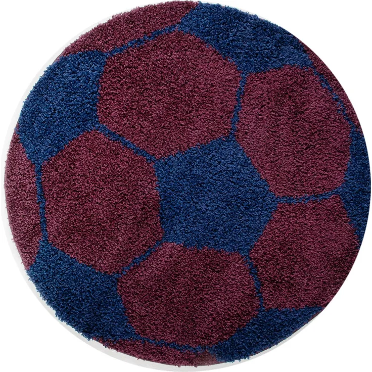 Kinder Teppich Francesco rund - 100 cm Durchmesser - Marineblau