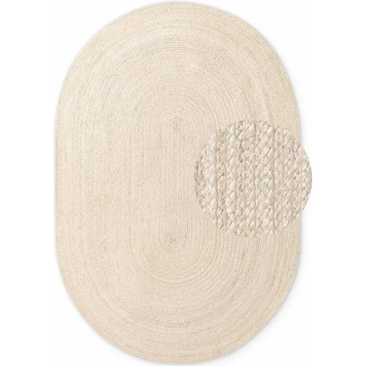 HANSE Home Teppich Rangpur Juteteppich, auch in Oval, oval, Höhe: 10 mm, Handgewebt, 100% Jute, Natur, Wohnzimmer, Flur, Boho, Skandi – Bild 3
