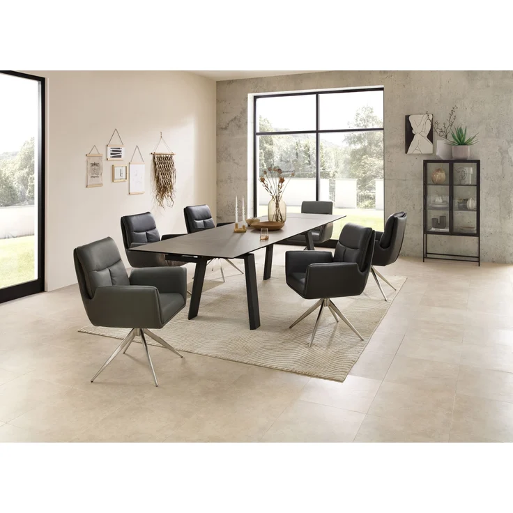 Kulissen-Esstisch >Janis< ausziehbar bis 300cm, grau, schwarz - 200/300x76x100 (BxHxT) – Bild 2