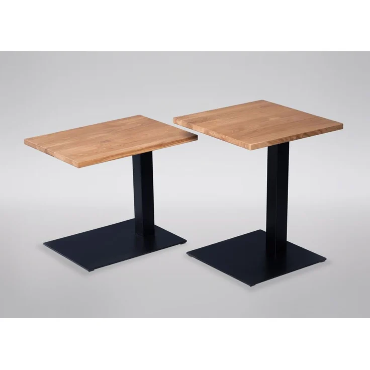 Beistelltisch >Beulah< in Wildeiche aus Massivholz, Metall - 45x60x45cm (BxHxT) – Bild 2