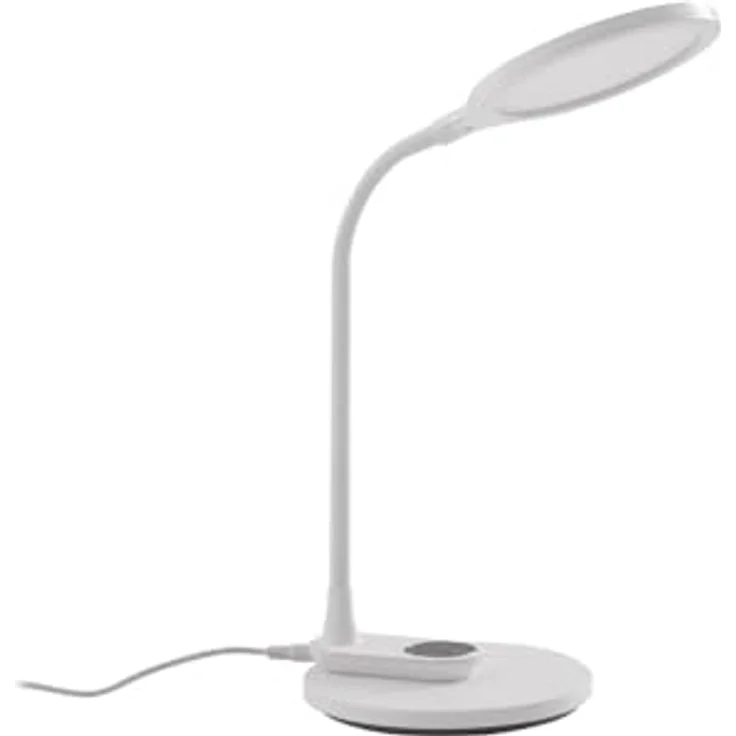 Lindby Valtaria LED-Tischleuchte, weiß, CCT, dimmbar, flexibler Hals, Touch-Schalter – Bild 1