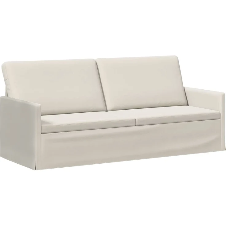 vidaXL Sofa-Set 2 pcs Creme Samt (V) 3433224 – Bild 3