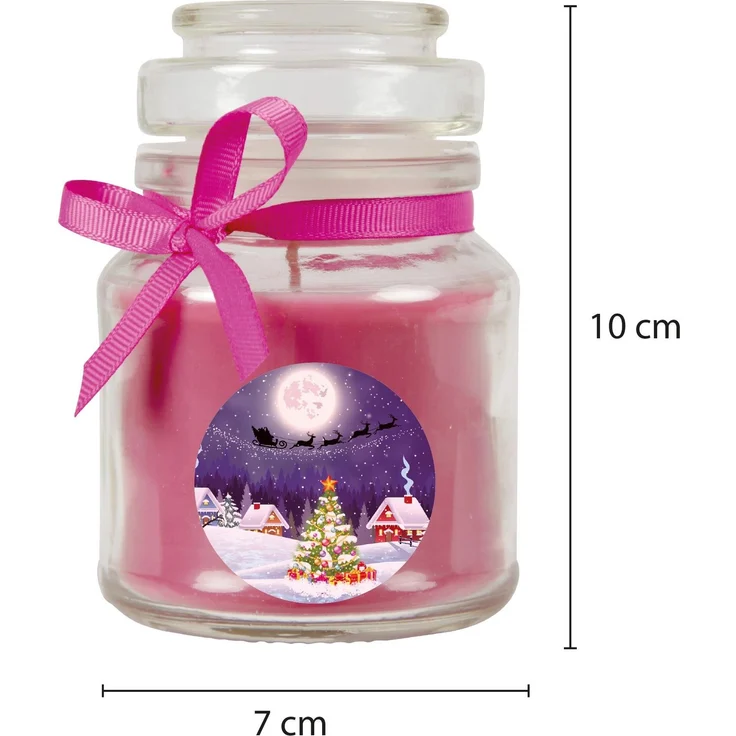 Duftkerze im Glas - Weihnachten Lila - Bonbon 120gr ( 30h ) – Bild 2