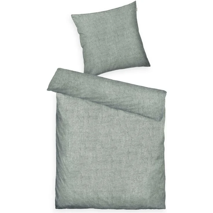TOM TAILOR HOME Bettwäsche WOVEN MELANGE in Gr. 135x200cm oder 155x220cm, Flanell, 2 teilig, new bedroom, Doppelnaht am Kissen, gewebtes Label – Bild 5