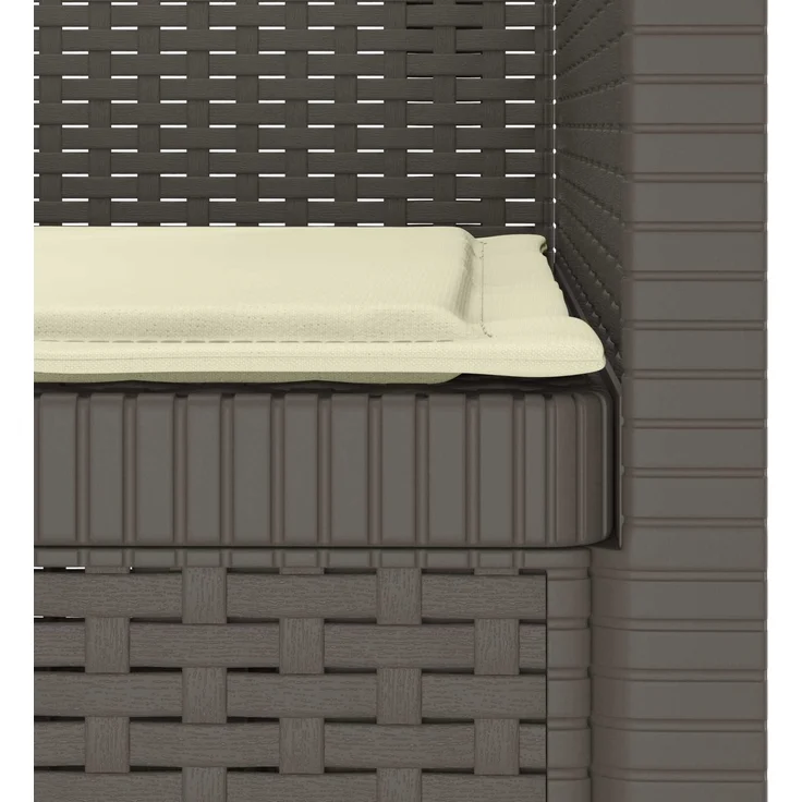 vidaXL 1-Sitzer Sessel mit Kissen Rattan-Look PP Hellgrau 8011864 – Bild 7
