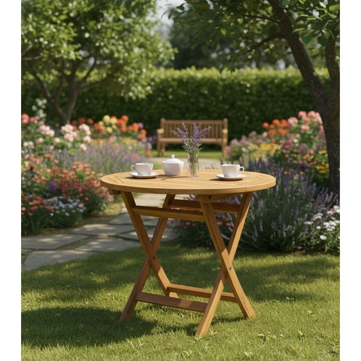 Teakholz Tisch SANANA 70cm – Bild 4