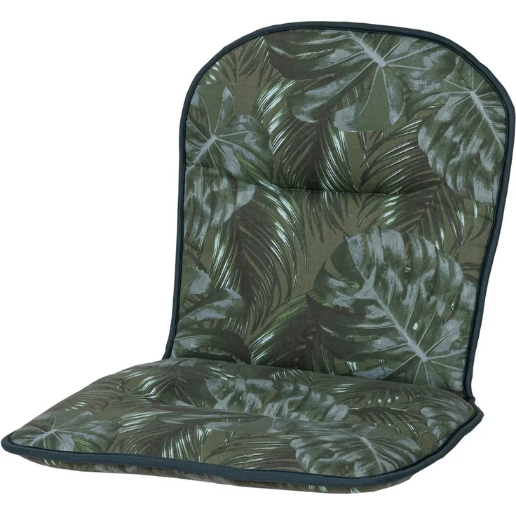 KETTtex Polsterauflage Monoblock niedrig 0274 grün Blätter 79x44x3,5 cm KETTtex, (1 St), mit Bindebändern – Bild 1