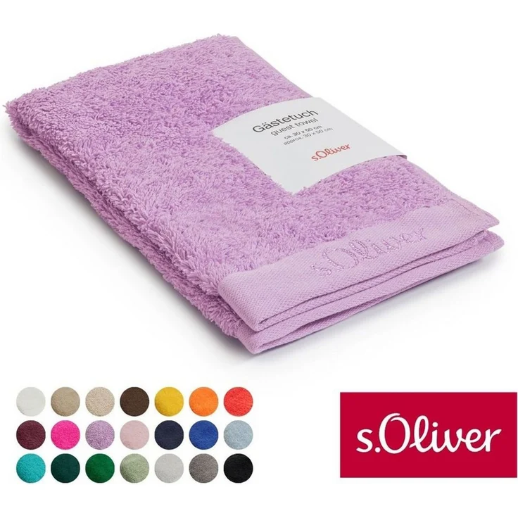 s.Oliver Handtuch, Walkfrottier (1-St), besonders weich und saugfähig, Flieder, 30x50 cm – Bild 1