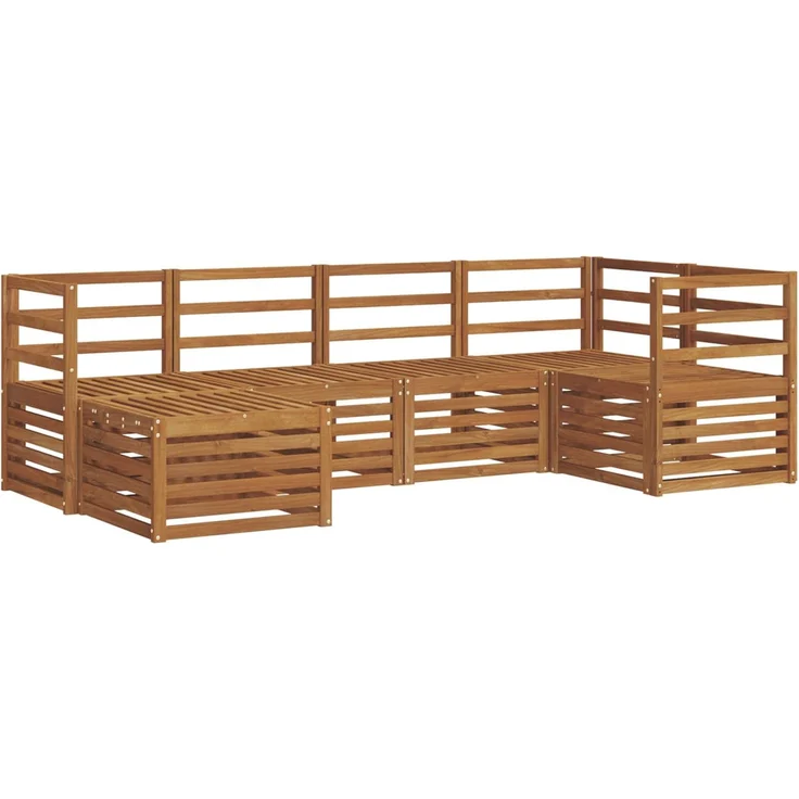 vidaXL Outdoor-Sofagarnitur 6 stk. 5-Sitzer Natur Massivholz Akazie 3375069 – Bild 2