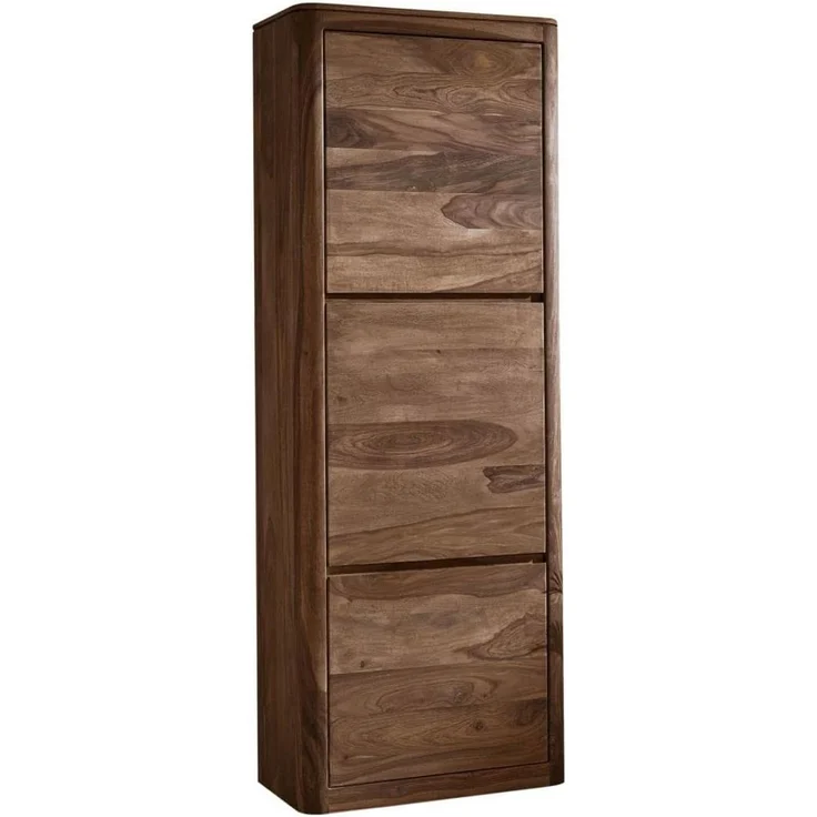 Dielenschrank Sheesham 70x37x200 rot-braun gebeizt TORONTO #136 – Bild 1