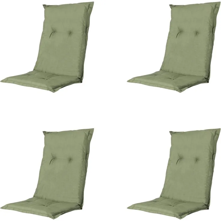 Allibert Kissen niedrig Basic 4er-Set grün ca. 105 x 50 cm, 50% Baumwolle / 50% Polyester