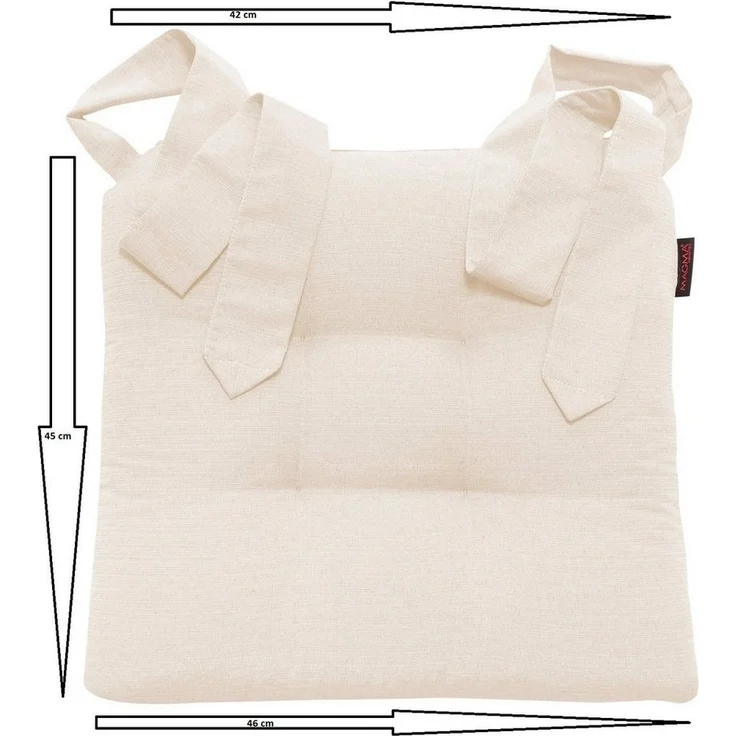 MAGMA Stuhlkissen Sitzkissen FINO Schleifenband Auflage - ca. 42cm x 46cm x 7cm - 2er Set rot – Bild 2