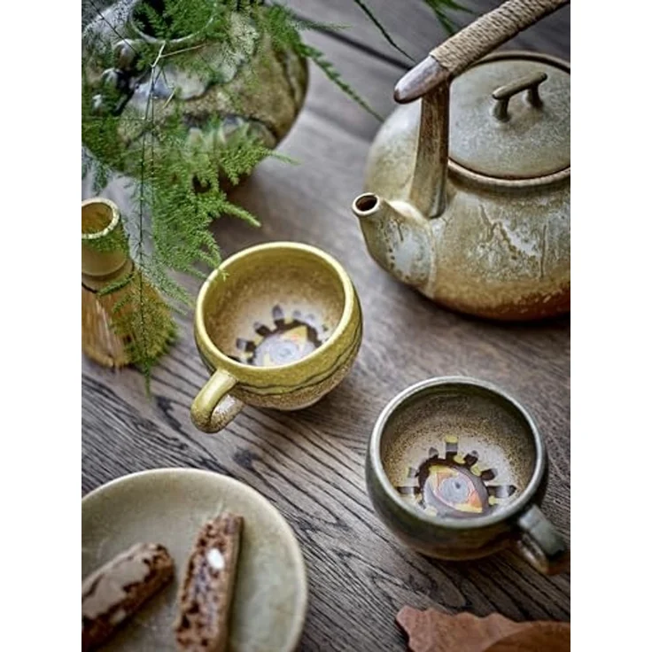 Bloomingville Tasse Bloomingville Oculus Tasse, Braun, Steingut 2er Set, Steingut – Bild 6