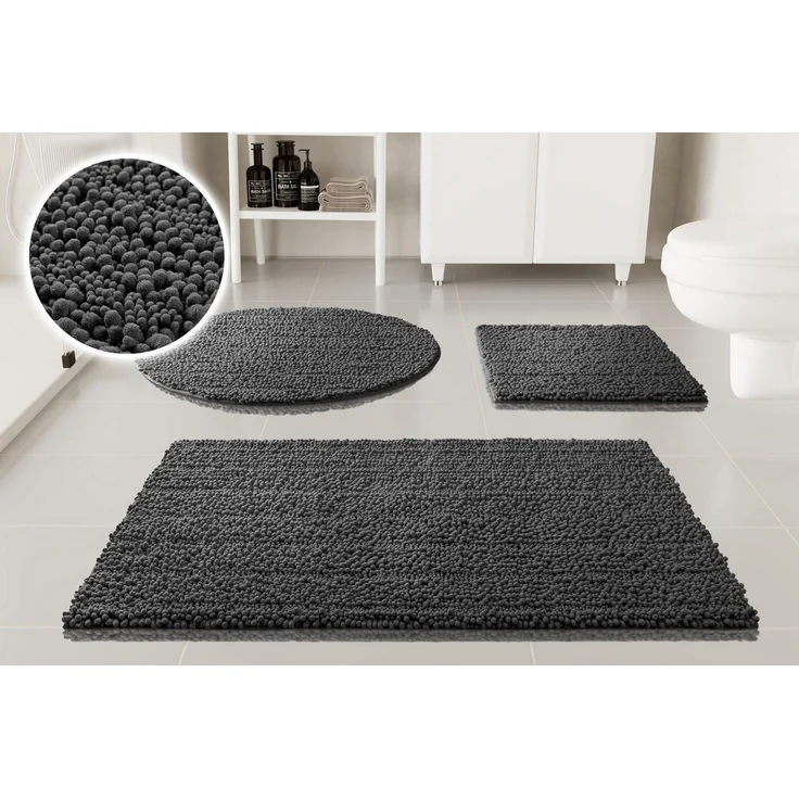 OTTO home Badematte Torrni, Höhe 22 mm, rutschhemmend beschichtet, fußbodenheizungsgeeignet, schnell trocknend, Polyester, rechteckig, Badteppich, getuftet, modern, Uni, antirutsch, flauschig, hochflor – Bild 5