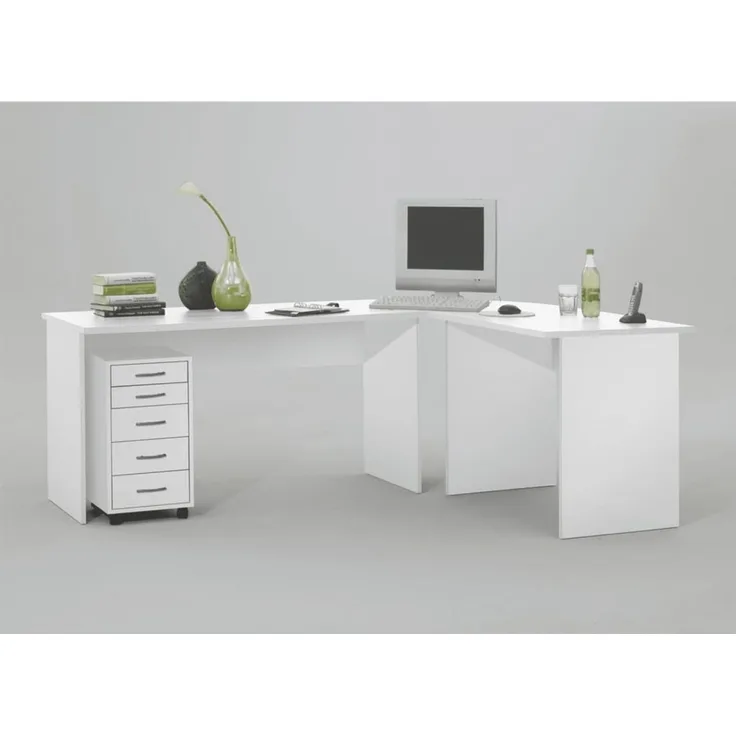 FMD Möbel - FREDDY - Beistellcontainer mit 2 kleinen und 3 großen SK - melaminharzbeschichtete Spanplatte - weiß - 33 x 63,5 x 38cm