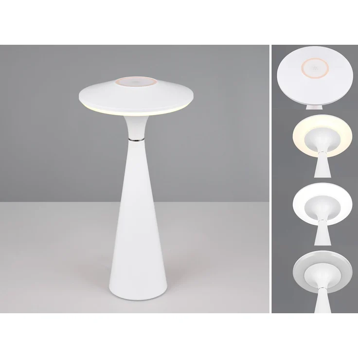 TRIO Leuchten LED Tischleuchte TORREZ, Dimmfunktion, USB-Ladefunktion, LED fest integriert, warmweiß - kaltweiß, in-Outdoor Akku Tischlampe mit USB-C, dimmbar, Lichtfarbe einstellbar – Bild 3