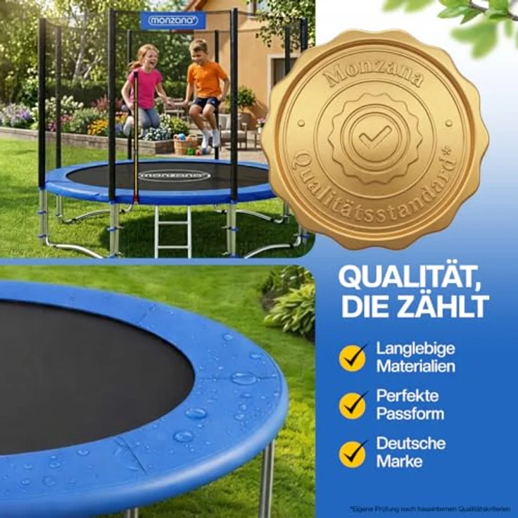 Monzana Trampolin Randabdeckung Ø 183 cm, 30cm breit 100% UV-beständig reißfest Federabdeckung – Bild 8