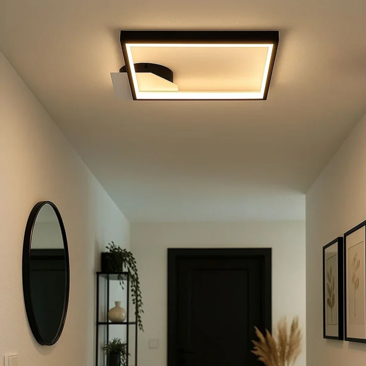LED Deckenleuchte, Metall, schwarz, L 29 cm – Bild 2