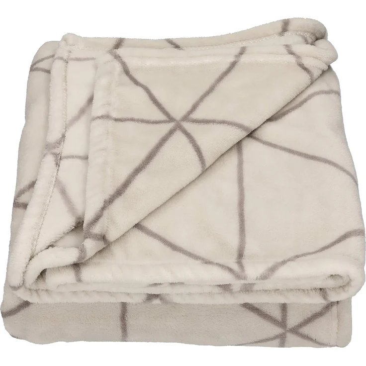 Wohndecke Kuscheldecke Tagesdecke XXL Picknickdecke Größe 150x200 cm Farbe Beige, Betz, Farbe DREI-ECK – Bild 3