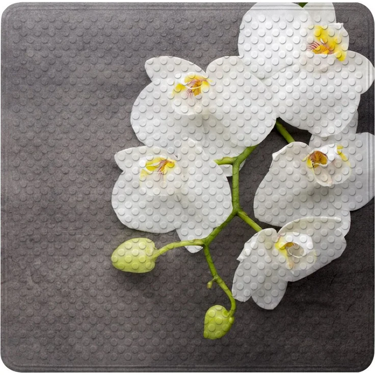 Sanilo Duschmatte, mit Motiv, rutschfest, waschbar, quadratisch, 230 extra starke Saugnäpfe, Kunststoff PVC, 53 x 53 cm, Pretty – Bild 1
