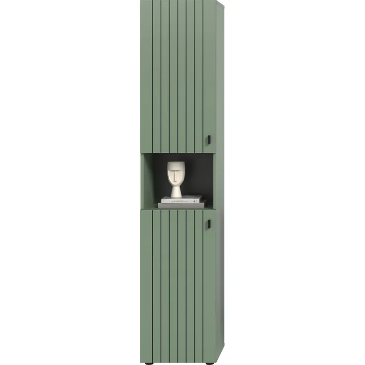 Garderobenschrank (B/H/T: 40x192x37 cm) in Smoke Green Nachbildung – Bild 2