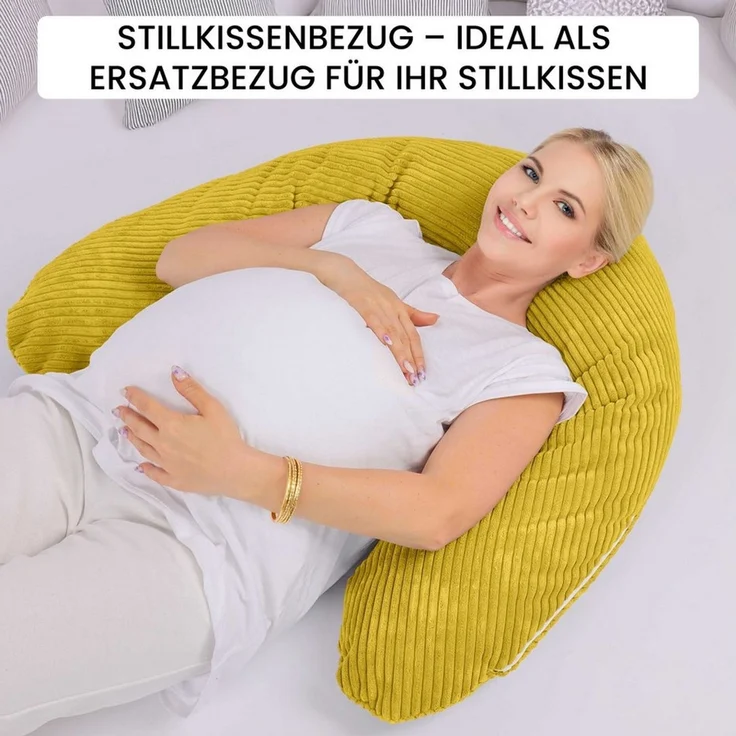 Amilian Stillkissenbezug 170 cm - Kissenbezug für Schwangerschaftskissen, Seitenschläferkissen, weicher und pflegeleichter Bezug - ideal als Ersatzbezug – Bild 4