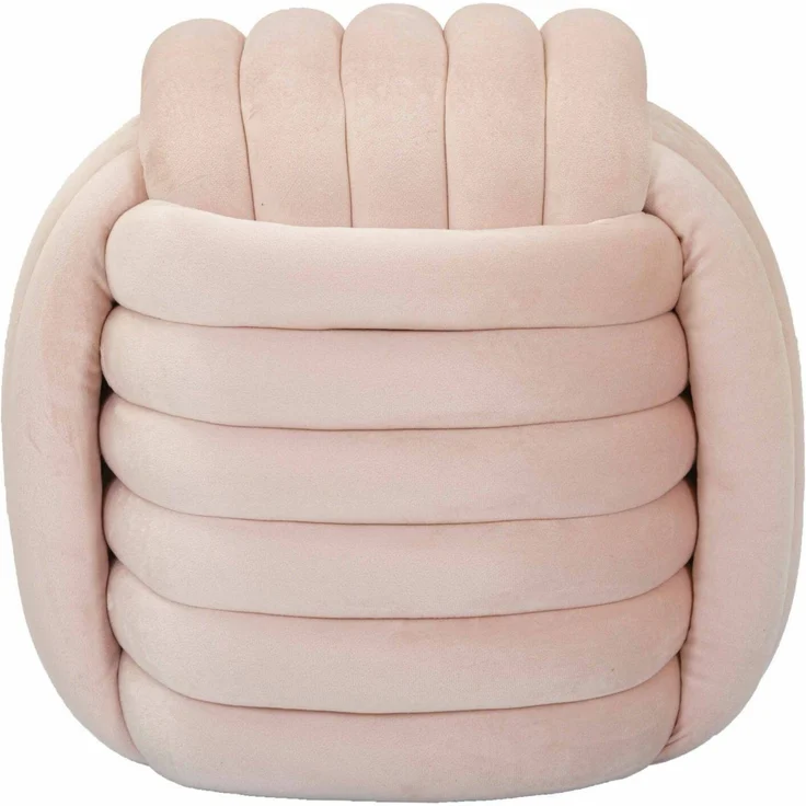 Dmora Pouf Bozzente, Mehrzwecksessel, Nachttisch, Hockerhocker, 45x45 h45 cm, Rosa – Bild 4