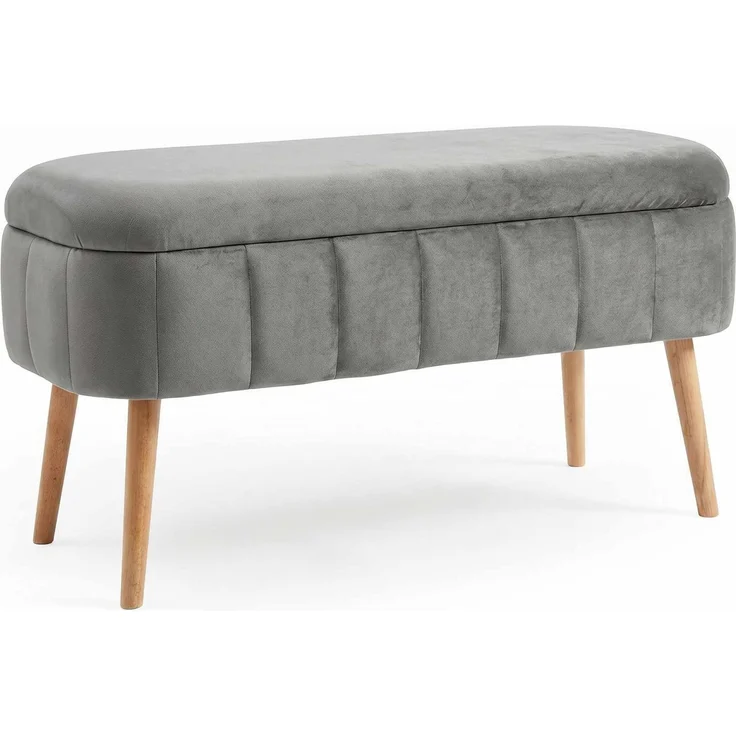 Hanah Home 'Oslo Babyface - Anthracite' Pouffe, Anthrazit, 90 x 46 x 35 cm – Bild 4