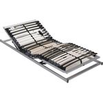 BeCo Lattenrost, Luxus E-Move, elektrischer Lattenrost, 90x200 cm, 28 Federholzleisten, komplett montiert, Kopf-und Fußteil verstellbar, TÜV geprüft, Made in Germany