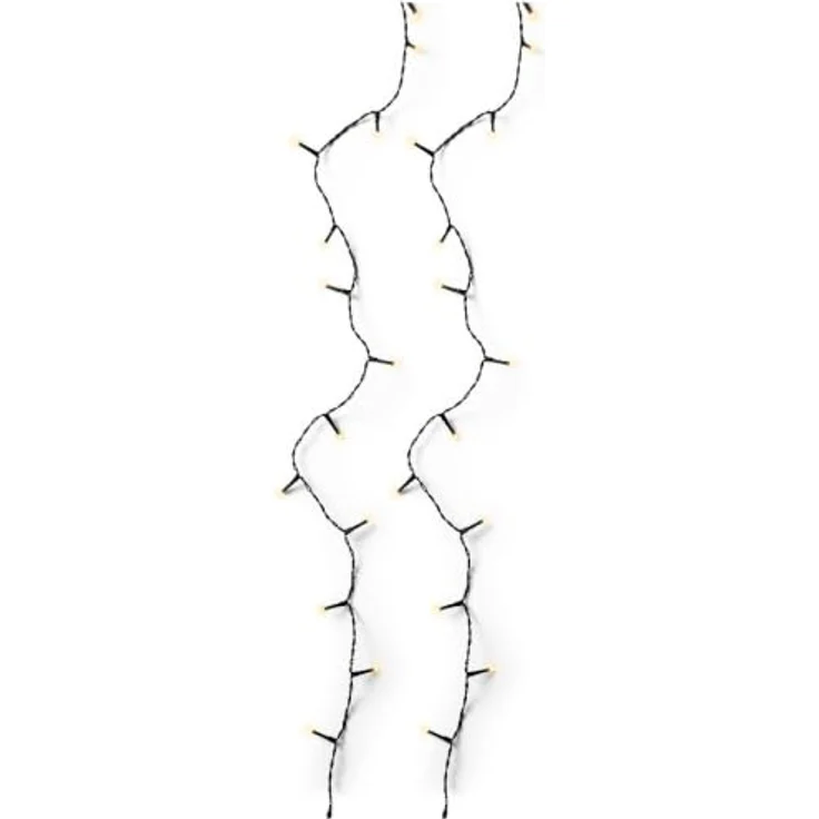 Lumineo LED-Lichterkette Lumineo Lichterkette BASIC 80 LED 6 m Soft Gold, schwarzes Kabel, Indoor/Outdoor, dimmbar, 8h-Timer, 5 m Zuleitung – Bild 4