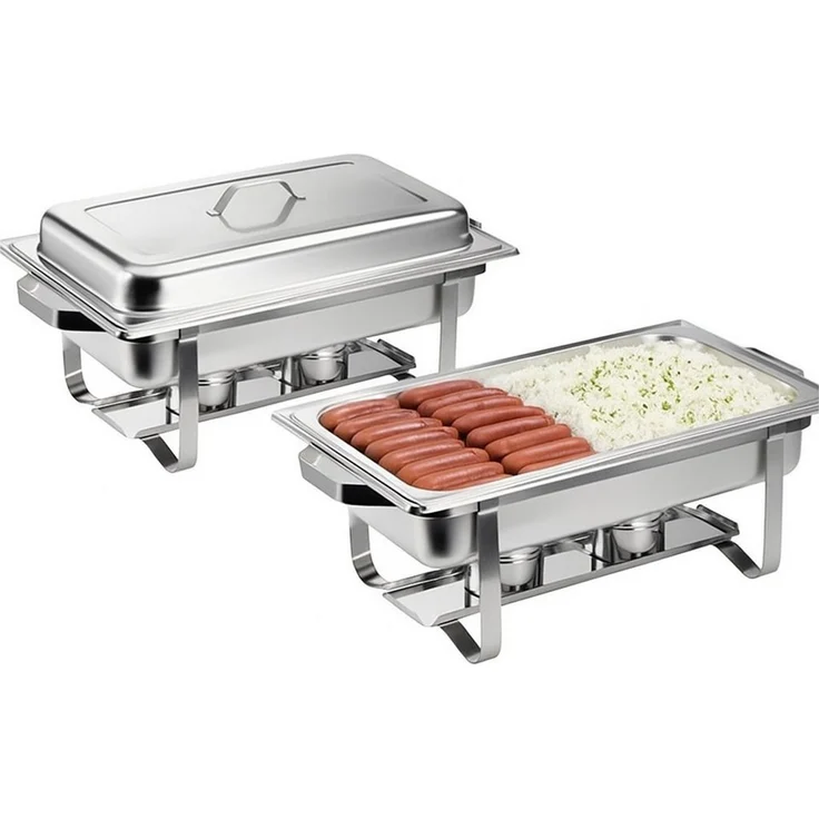 2 x Warmhaltebehälter Speisenwärmer Wärmebehälter Buffetwärmer Catering CHAF01 – Bild 3