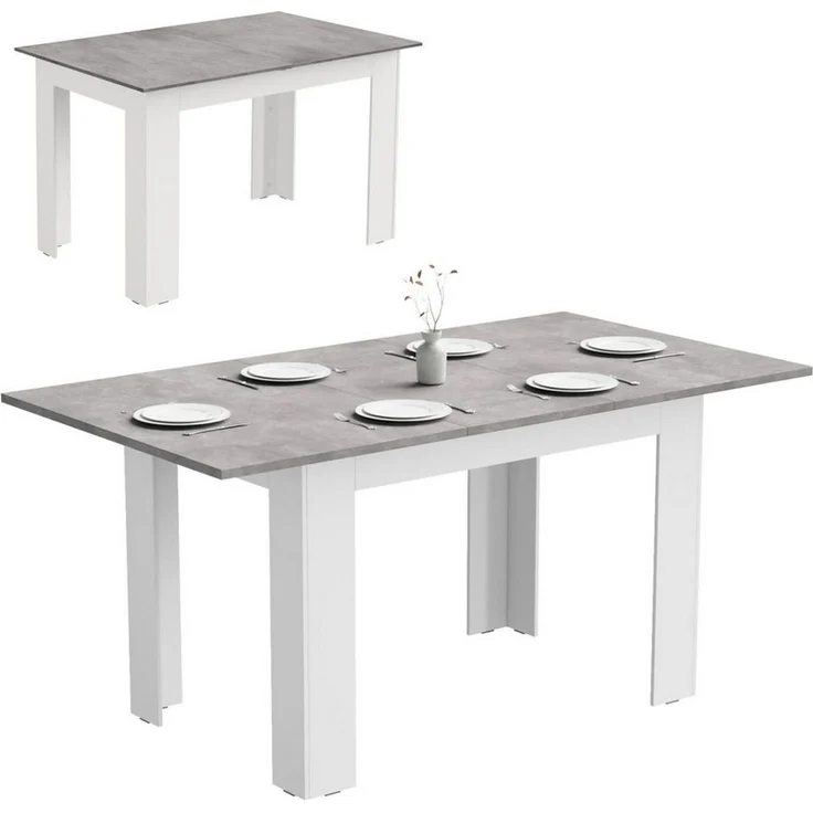 Mondeer Esstisch Ausziehbarer Esszimmertisch (120cm - 160cm), für 4-6 Personen, Stabiler Küchentisch, Vielseitig – Bild 2