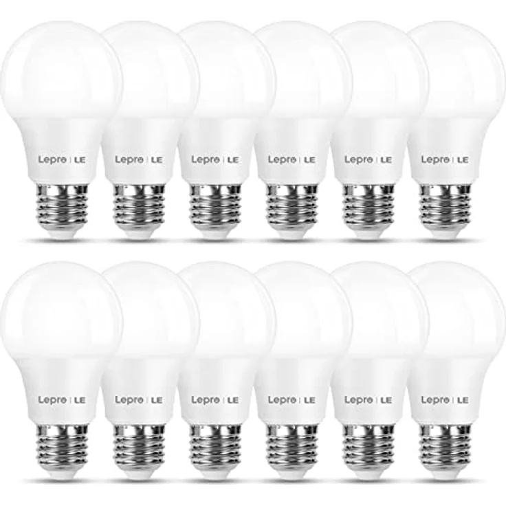 Lepro 8.5W E27 LED Warmweiss, 806 Lumen Glühbirne E27 ersetzt 60W, 2700K Warmweiß A60 glühbirnen, 180°Abstrahlwinkel Led Birne, Nicht Dimmbar, 12 Stück – Bild 2