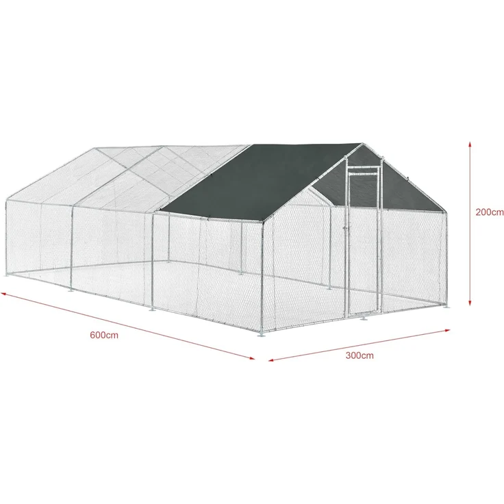 Freilaufgehege Wels mit Sonnendach 3x6x2 m [pro. tec] – Bild 4