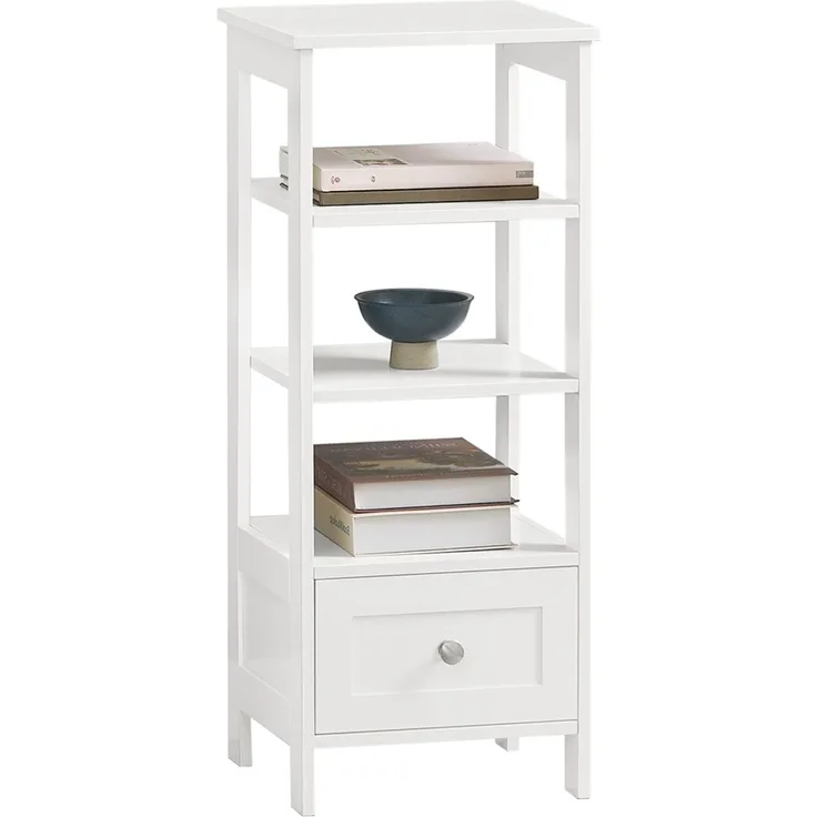 SoBuy FBT91-W Couchtisch, MDF, Lackiert, Weiß, 30 x 74 x 28 cm