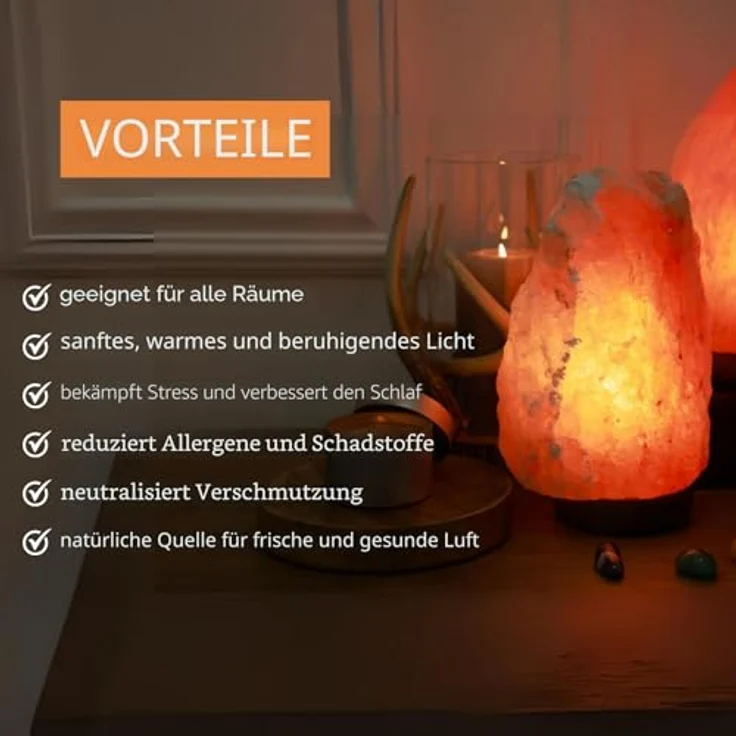 USB -Steinsalz -USB -Lampe - 100% authentisches natürliches Himalaya aus Salt Range Pakistan -Salzkristall - Handgeschnitzt - Holzbasis - USB -Stromkabel - ca. 500 g - Zen'light – Bild 3