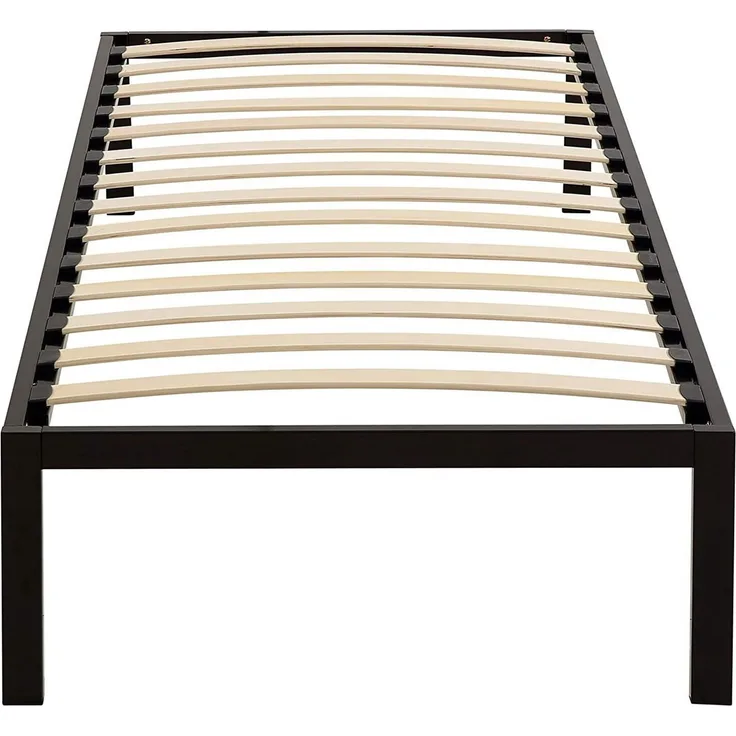 i-flair Metallrahmenbett 90x200 cm i-Base, minimalistisches Bettgestell auf Füßen mit Lattenrost und Stauraum