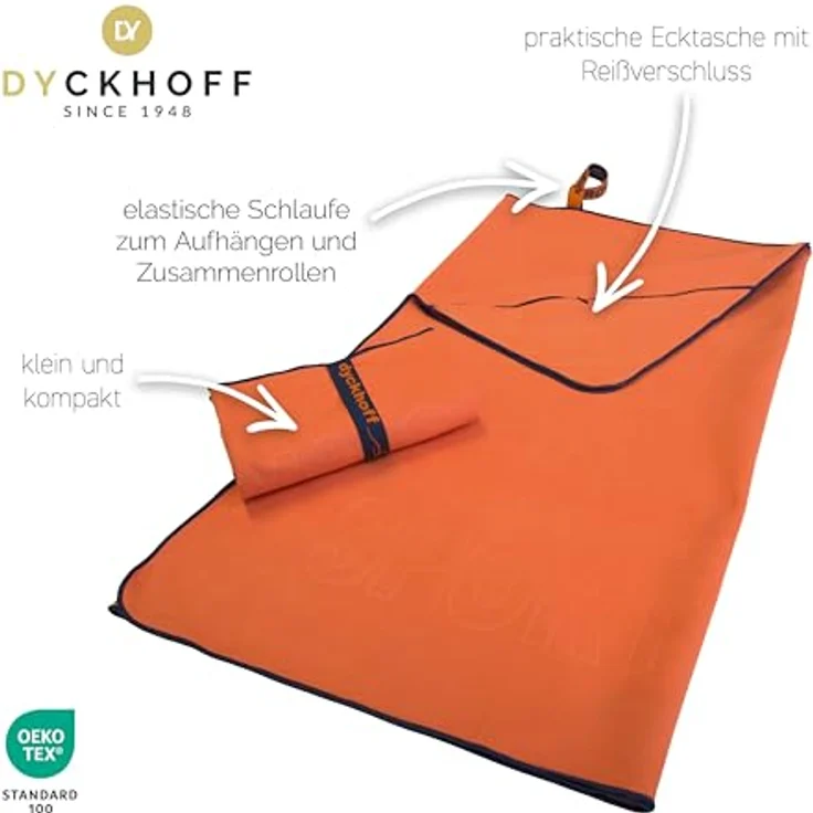 Dyckhoff Sporthandtuch Mikrofaser Sporttuch, Microfaser (1-St), auch als 2er Set erhätlich – Bild 3