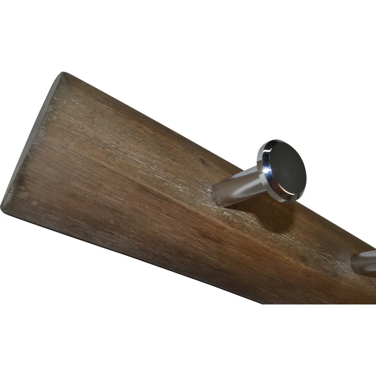 Massivholz Hakenleiste, Garderobenleiste, gewachst, 65 cm breit – Bild 3