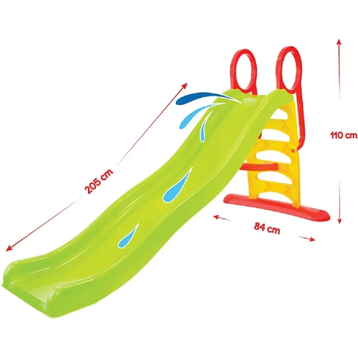 Mochtoys Kinderrutsche 12601 Rutschlänge 198 cm, Wasserrutsche, bis 50 kg grün – Bild 3