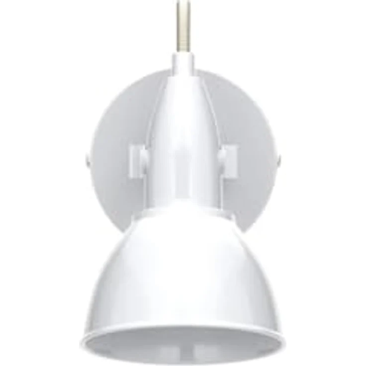 BRILONER - Wandleuchte Innen schwenkbar, Vintage, E14 Fassung, max. 40 Watt, Wandlampe innen, Wandstrahler innen, Wandlicht, Wandbeleuchtung, Schlafzimmer, Flurlampe, Wall Light, 15,6x10 cm, Weiß – Bild 4